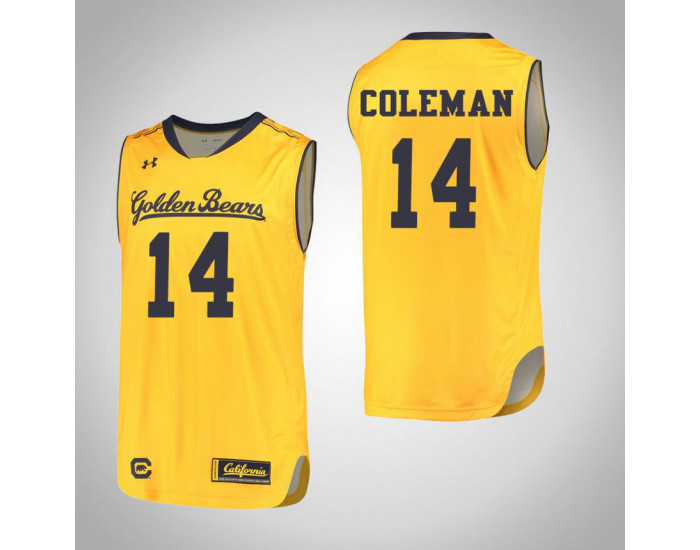 California Golden Bears #14 Don Coleman Authentic College Basketball Jersey Gold