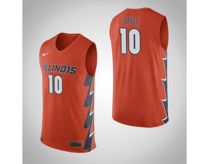Youth Illinois Fighting Illini #10 Drew Cayce Authentic College Basketball Jersey Orange