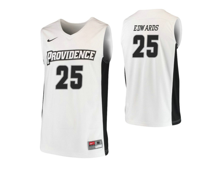 Providence Friars #25 Drew Edwards Authentic College Basketball Jersey White
