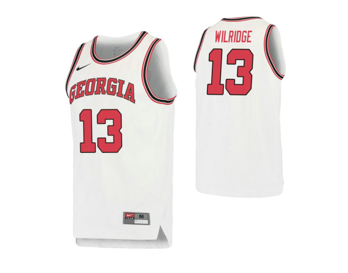 Georgia Bulldogs #13 E'Torrion Wilridge Retro Performance Authentic College Basketball Jersey White