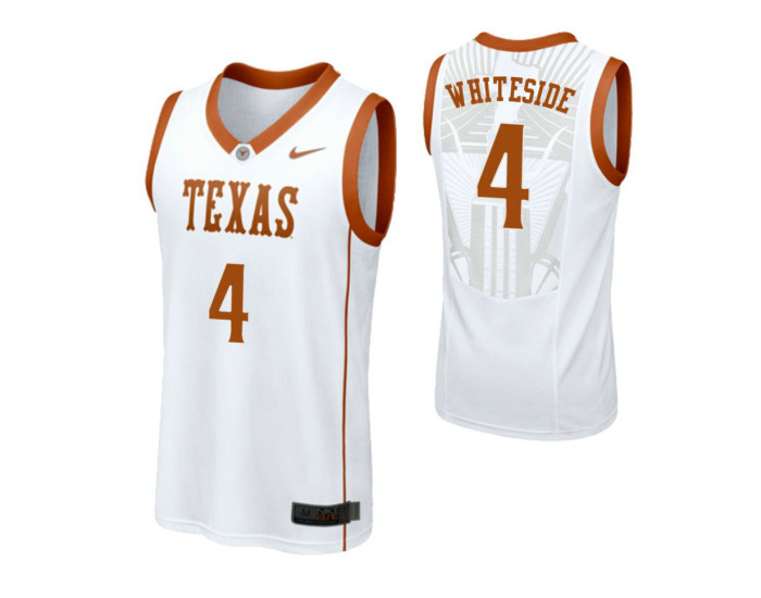 Texas Longhorns #4 Drayton Whiteside Authentic College Basketball Jersey White