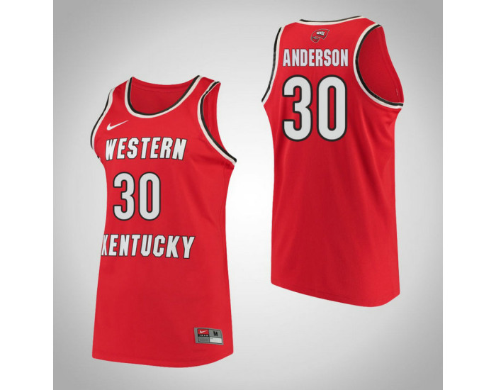 Western Kentucky #30 Elizabeth Anderson Performance Authentic College Basketball Jersey Red