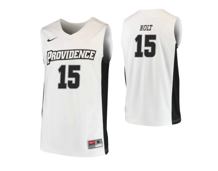 Providence Friars #15 Emmitt Holt Replica College Basketball Jersey White