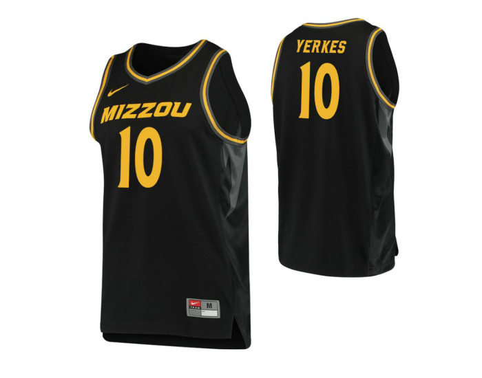 Youth Missouri Tigers #10 Evan Yerkes Authentic College Basketball Jersey Black