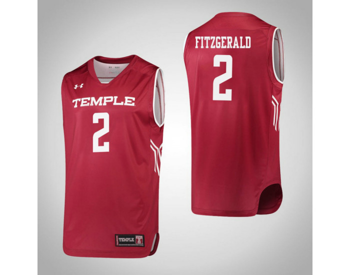 Temple Owls #2 Feyonda Fitzgerald Authentic College Basketball Jersey Red