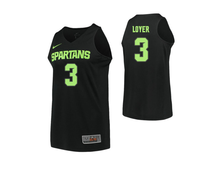 Youth Michigan State Spartans #3 Foster Loyer Authentic College Basketball Jersey Black