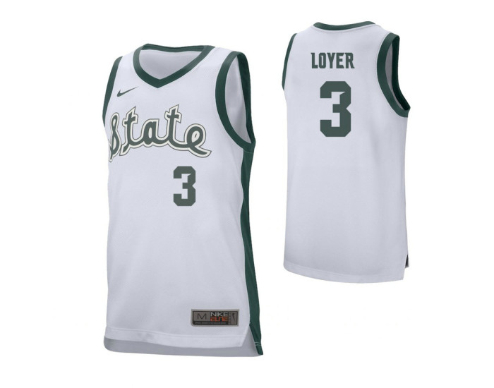 Youth Michigan State Spartans #3 Foster Loyer Authentic College Basketball Jersey White