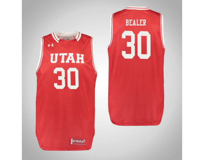 Utah Utes #30 Gabe Bealer Authentic College Basketball Jersey Red