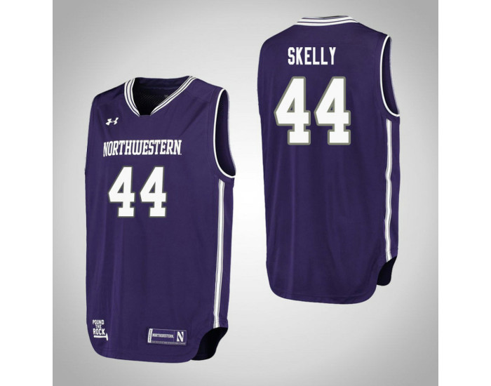 Northwestern Wildcats #44 Gavin Skelly Performance Replica College Basketball Jersey Purple