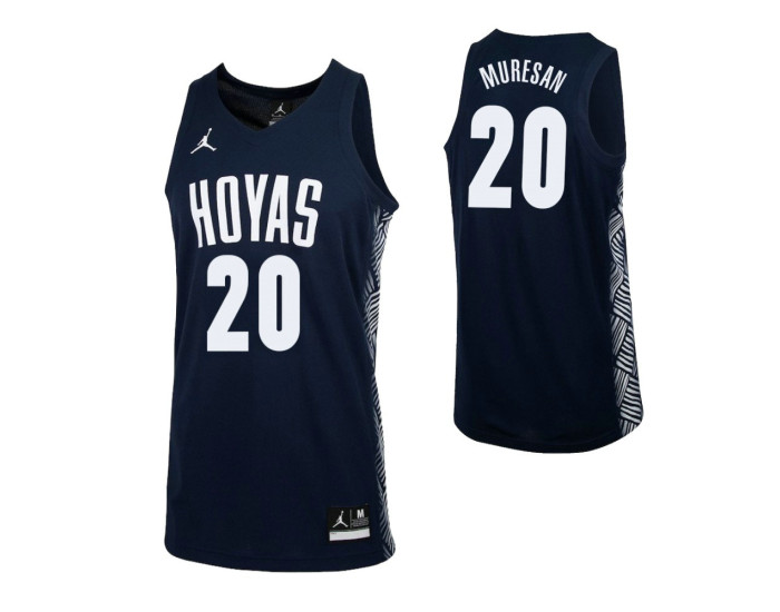 Youth Georgetown Hoyas #20 George Muresan Authentic College Basketball Jersey Navy