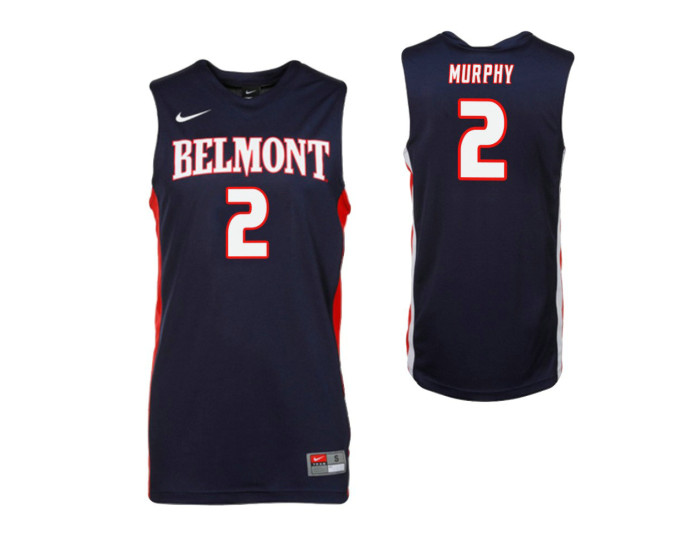 Belmont Bruins #2 Grayson Murphy Authentic College Basketball Jersey Navy