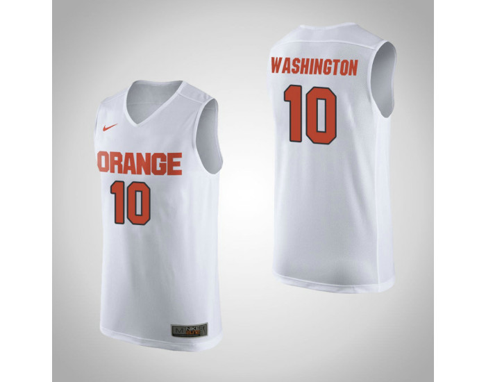 Syracuse Orange #10 Howard Washington Authentic College Basketball Jersey White