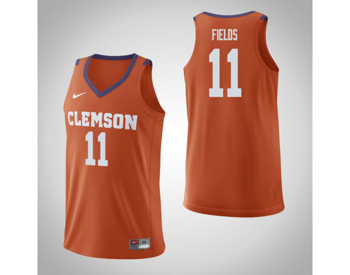 Clemson Tigers #11 Isaac Fields Authentic College Basketball Jersey Orange