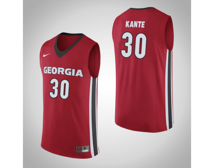 Georgia Bulldogs #30 Isaac Kante Replica College Basketball Jersey Red