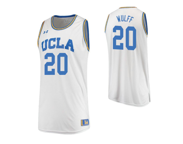 UCLA Bruins #20 Isaac Wulff Road Replica College Basketball Jersey White
