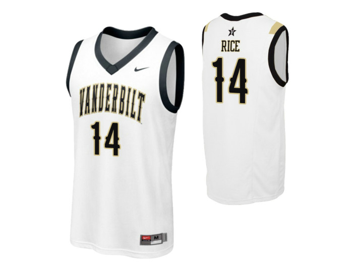 Youth Vanderbilt Commodores #14 Isaiah Rice White Authentic College Basketball Jersey