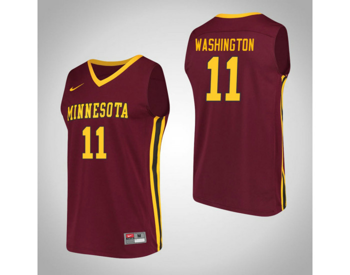 Minnesota Golden Gophers #11 Isaiah Washington Performance Authentic College Basketball Jersey Maroon