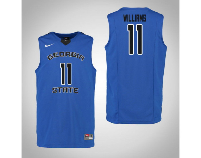 Georgia State Panthers #11 Isaiah Williams Authentic College Basketball Jersey Blue
