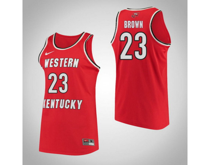 Western Kentucky #23 Ivy Brown Performance Replica College Basketball Jersey Red