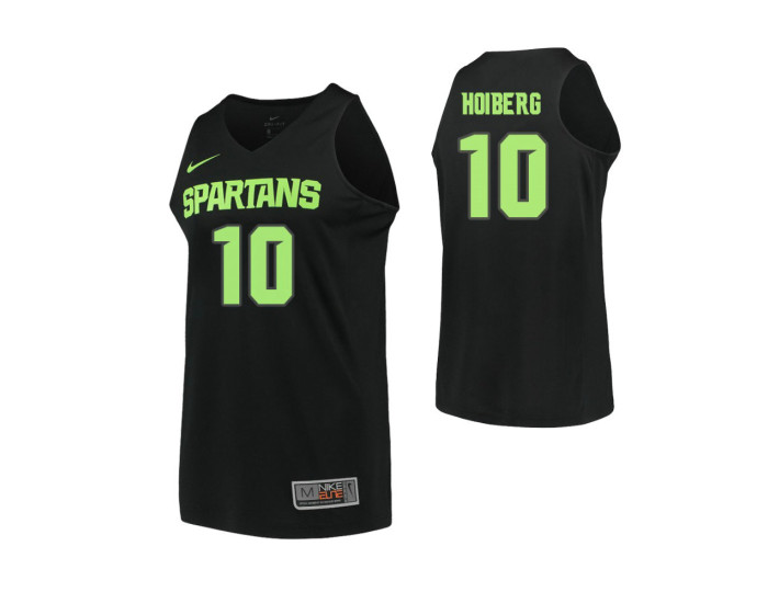 Michigan State Spartans #10 Jack Hoiberg Replica College Basketball Jersey Black
