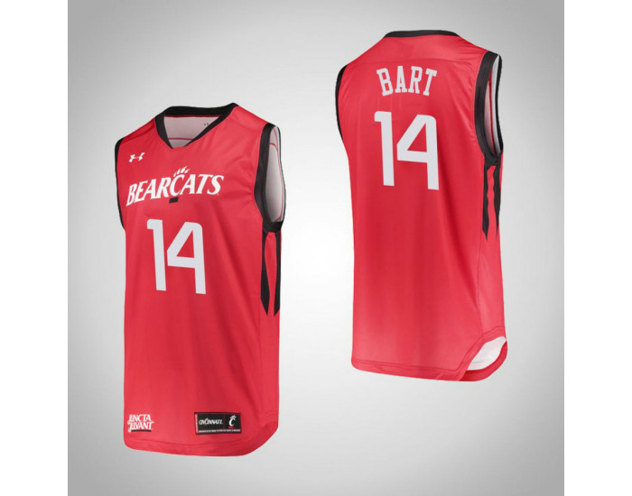 Cincinnati Bearcats #14 Jackson Bart Authentic College Basketball Jersey Red