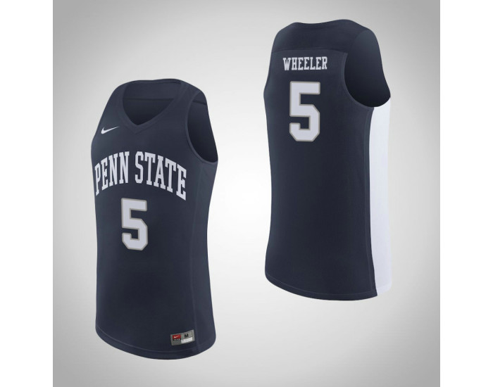 Youth Penn State Nittany Lions #5 Jamari Wheeler Replica College Basketball Jersey Navy