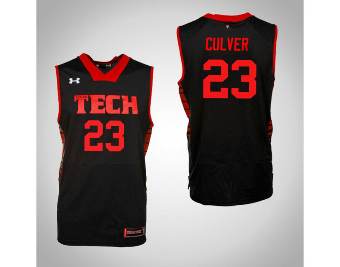 Youth Texas Tech Red Raiders #23 Jarrett Culver Authentic College Basketball Jersey Black