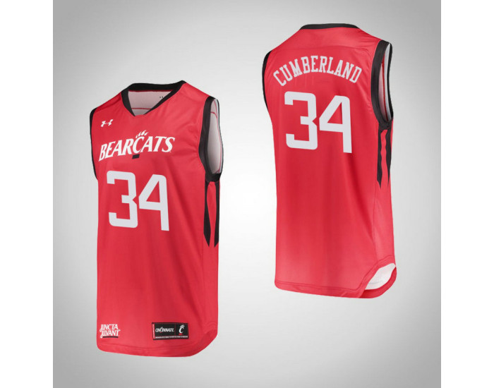 Cincinnati Bearcats #34 Jarron Cumberland Authentic College Basketball Jersey Red