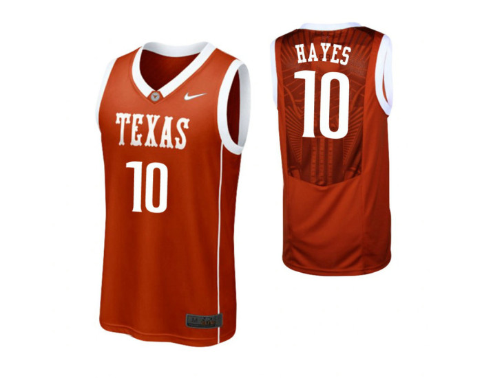 Youth Texas Longhorns #10 Jaxson Hayes Authentic College Basketball Jersey Burnt Orange