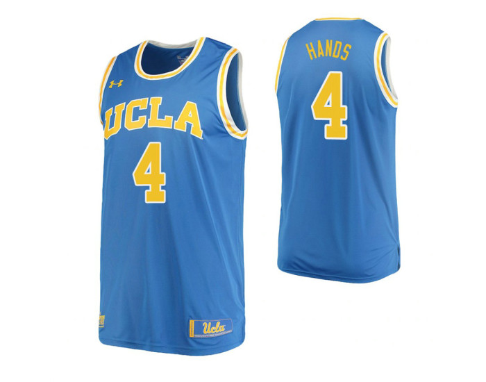 UCLA Bruins #4 Jaylen Hands Home Authentic College Basketball Jersey Blue