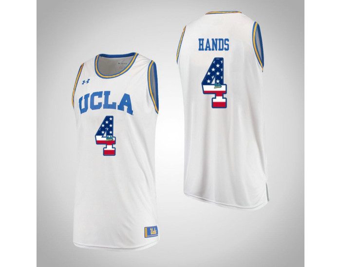 Youth UCLA Bruins #4 Jaylen Hands USA Flag Authentic College Basketball Jersey White