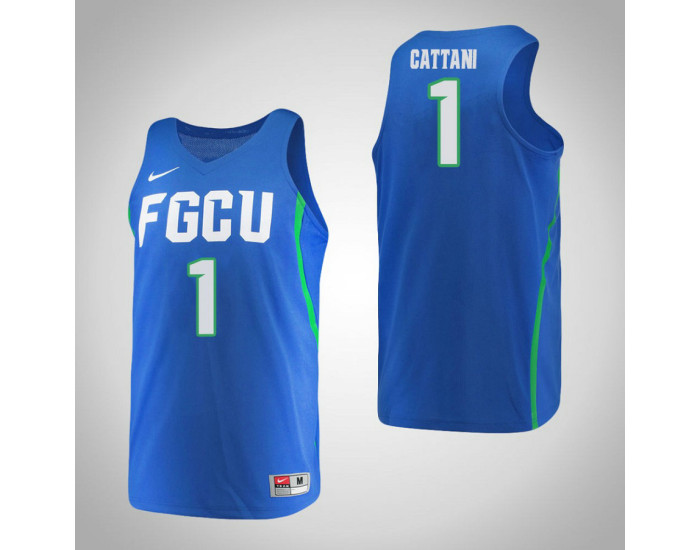 Youth Florida Gulf Coast Eagles #1 Jessica Cattani Replica College Basketball Jersey Blue