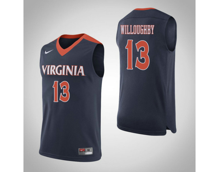Virginia Cavaliers #13 Jocelyn Willoughby Replica College Basketball Jersey Navy