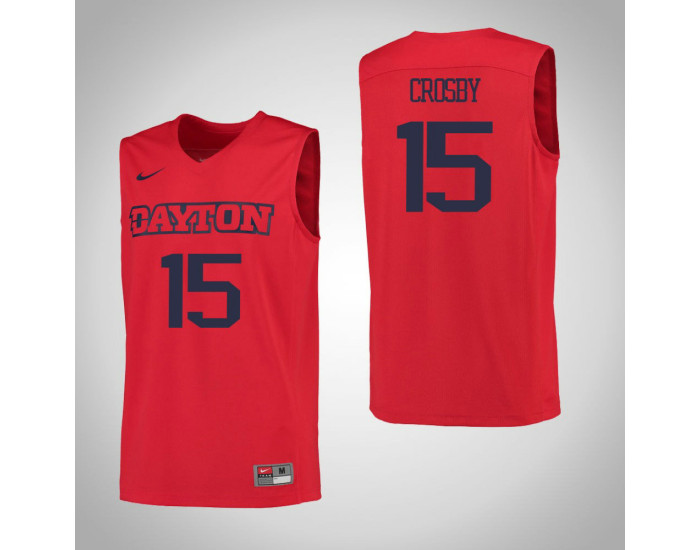 Dayton Flyers #15 John Crosby Replica College Basketball Jersey Red