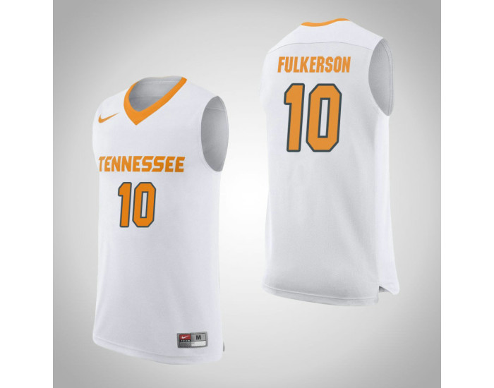 Tennessee Volunteers #10 John Fulkerson Replica College Basketball Jersey White