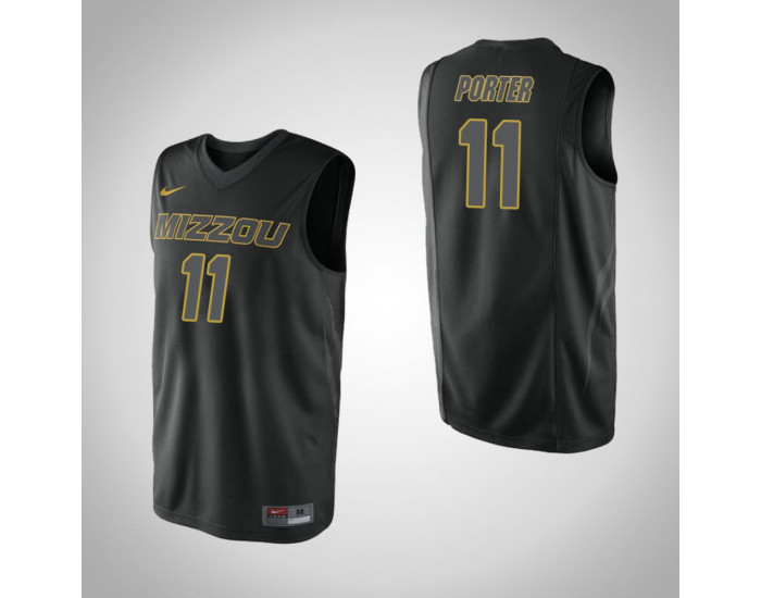 Missouri Tigers #11 Jontay Porter Replica College Basketball Jersey Black