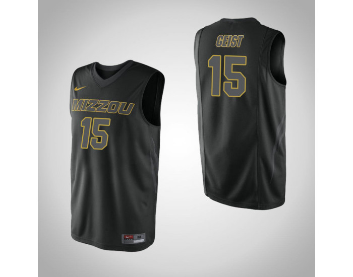 Youth Missouri Tigers #15 Jordan Geist Replica College Basketball Jersey Black