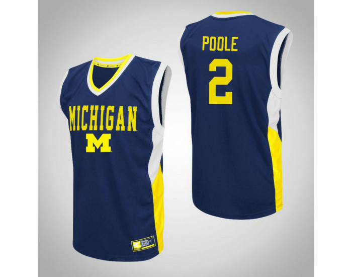 Youth Michigan Wolverines #2 Jordan Poole Fadeaway Authentic College Basketball Jersey Blue