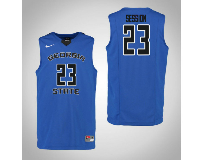 Georgia State Panthers #23 Jordan Session Authentic College Basketball Jersey Blue