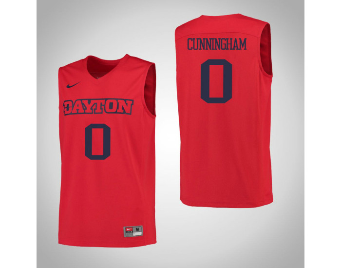 Youth Dayton Flyers #0 Josh Cunningham Authentic College Basketball Jersey Red