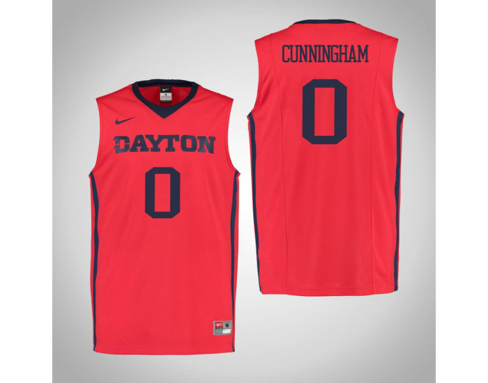 Youth Dayton Flyers #0 Josh Cunningham Authentic College Basketball Jersey Red