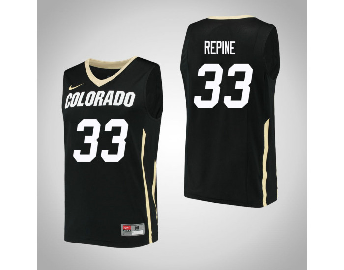 Colorado Buffaloes #33 Josh Repine Authentic College Basketball Jersey Black