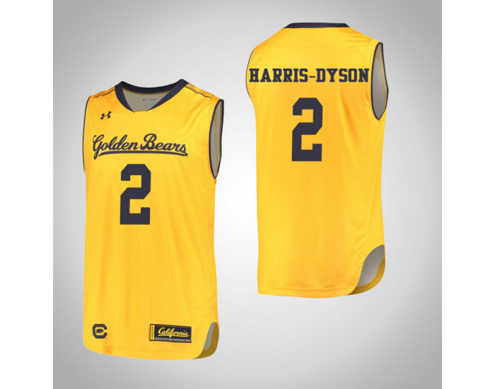 California Golden Bears #2 Juhwan Harris-Dyson Authentic College Basketball Jersey Gold