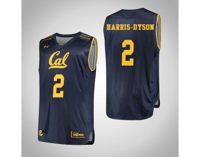 California Golden Bears #2 Juhwan Harris-Dyson Authentic College Basketball Jersey Navy