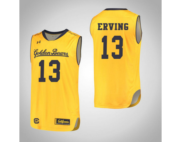 California Golden Bears #13 Jules Erving Replica College Basketball Jersey Gold