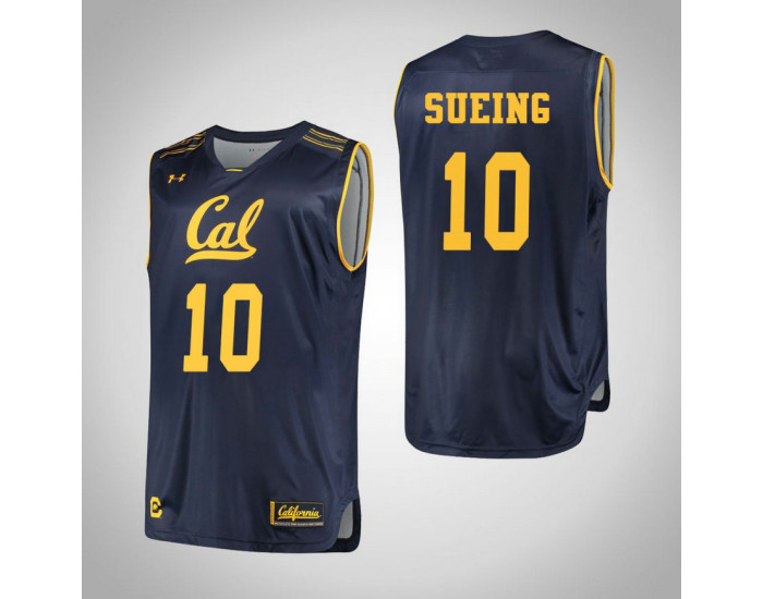 California Golden Bears #10 Justice Sueing Replica College Basketball Jersey Navy