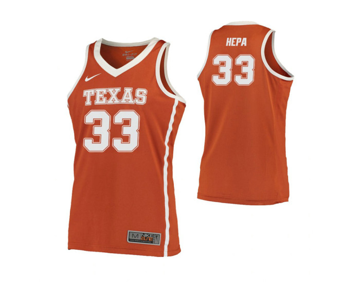 Texas Longhorns #33 Kamaka Hepa Road Authentic College Basketball Jersey Orange