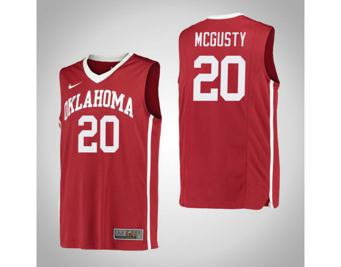 Youth Oklahoma Sooners #20 Kameron McGusty Replica College Basketball Jersey Red