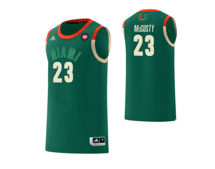 Youth Miami Hurricanes #23 Kameron McGusty Harlem Renaissance Replica College Basketball Jersey Green