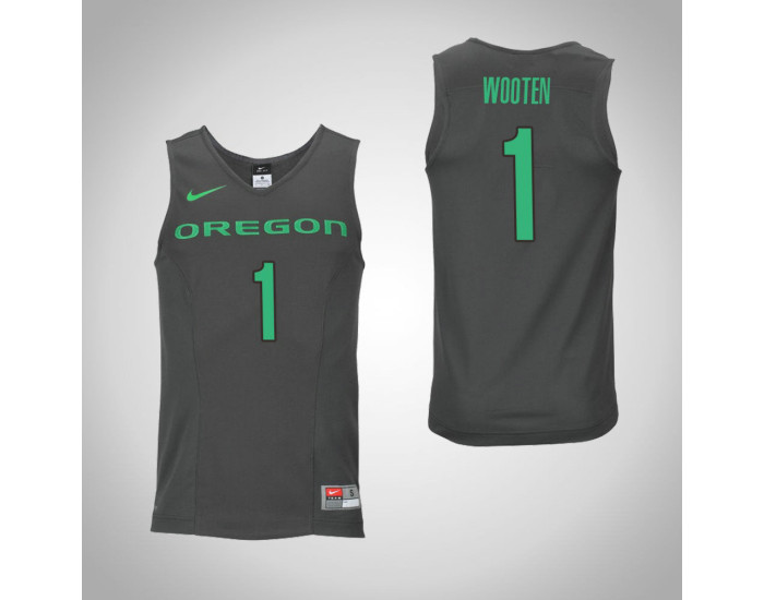 Oregon Ducks #1 Kenny Wooten Replica College Basketball Jersey Gray